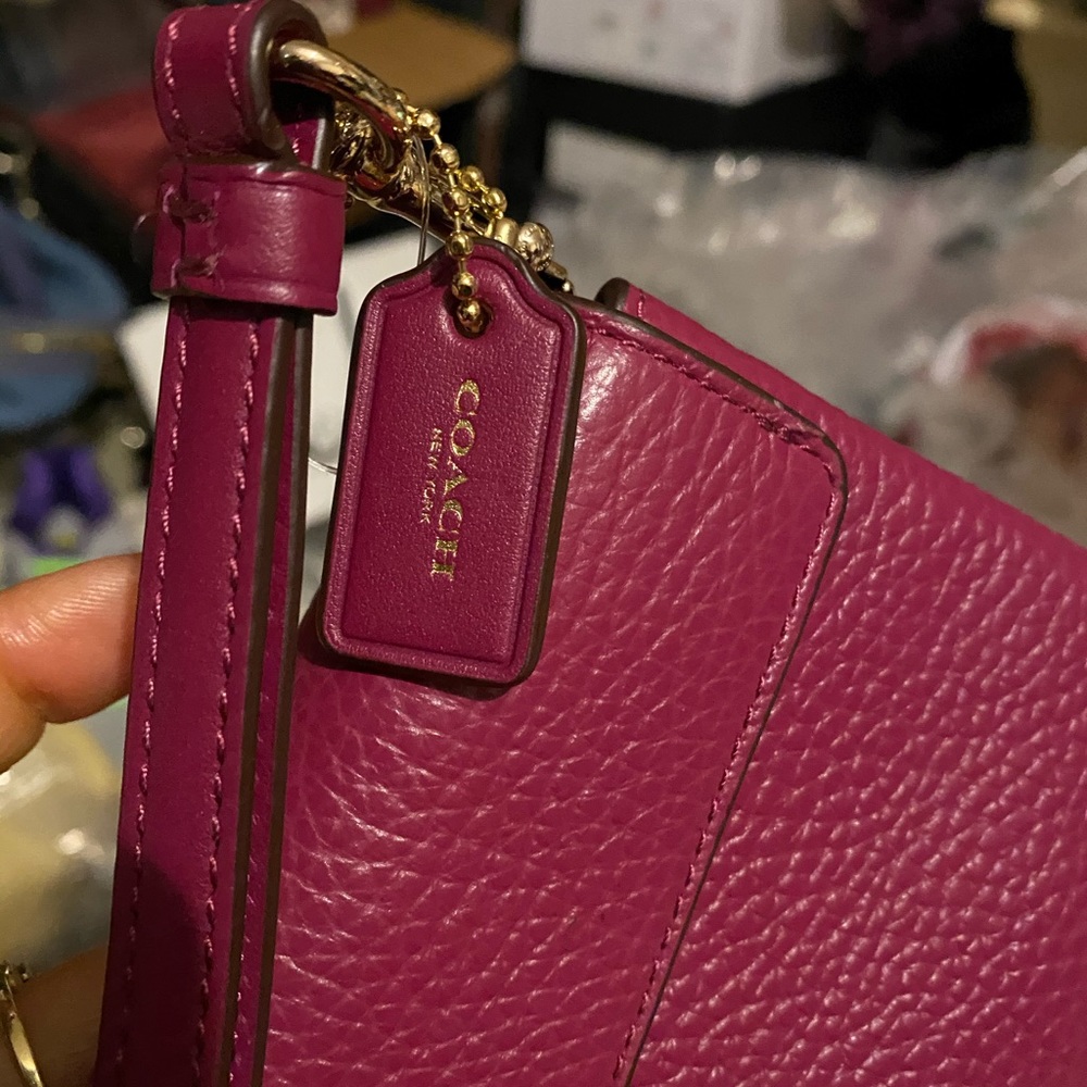 Coach Gain Leather Wristlet View 6